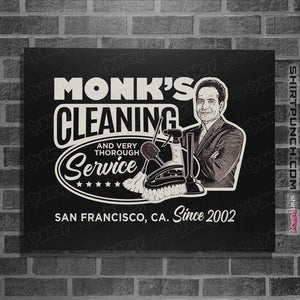 Shirts Posters / 4"x6" / Black Monk Cleaning Service