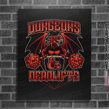 Load image into Gallery viewer, Shirts Posters / 4"x6" / Black Dungeons And Deadlifts