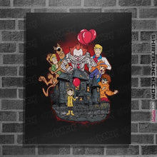 Load image into Gallery viewer, Daily_Deal_Shirts Posters / 4"x6" / Black Creepy Clown In Derry Maine