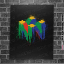 Load image into Gallery viewer, Shirts Posters / 4"x6" / Black N64 Splash