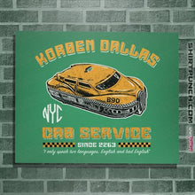 Load image into Gallery viewer, Daily_Deal_Shirts Posters / 4"x6" / Irish Green Korben Dallas Taxi Service