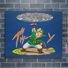 Load image into Gallery viewer, Daily_Deal_Shirts Posters / 4"x6" / Royal Blue Destructo Sword