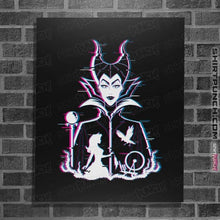 Load image into Gallery viewer, Daily_Deal_Shirts Posters / 4"x6" / Black Glitched Maleficent
