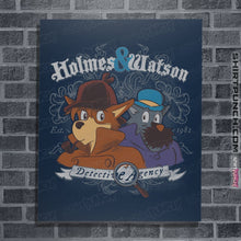 Load image into Gallery viewer, Shirts Posters / 4"x6" / Navy Holmes and Watson