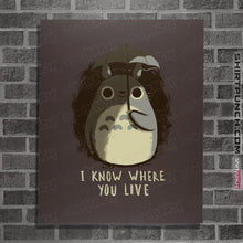 Load image into Gallery viewer, Shirts Posters / 4"x6" / Dark Chocolate I Know Where You Live