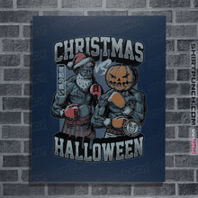 Load image into Gallery viewer, Secret_Shirts Posters / 4"x6" / Navy Christmas VS Halloween