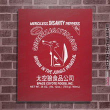 Load image into Gallery viewer, Daily_Deal_Shirts Posters / 4"x6" / Red Space Coyote Sriracha