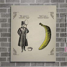 Load image into Gallery viewer, Shirts Posters / 4&quot;x6&quot; / Natural The Olde Joke Of A Big Spoon And A Banana
