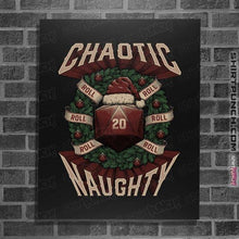 Load image into Gallery viewer, Shirts Posters / 4"x6" / Black Chaotic Naughty Christmas