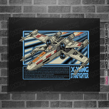 Load image into Gallery viewer, Shirts Posters / 4"x6" / Black Rebel Star Fighter