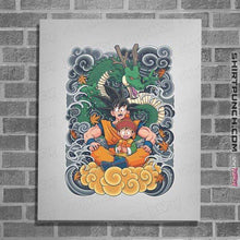Load image into Gallery viewer, Shirts Posters / 4"x6" / White Goku and Gohan