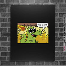 Load image into Gallery viewer, Shirts Posters / 4"x6" / Black Dinoptimist