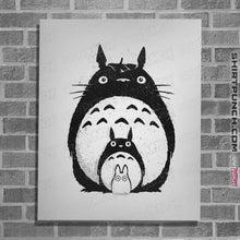 Load image into Gallery viewer, Shirts Posters / 4"x6" / White Totoro Trio