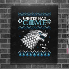 Load image into Gallery viewer, Secret_Shirts Posters / 4"x6" / Black Ugly Winter