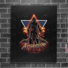 Load image into Gallery viewer, Shirts Posters / 4"x6" / Black Retro Assassin