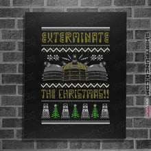 Load image into Gallery viewer, Shirts Posters / 4"x6" / Black Dalek Xmas