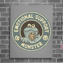 Load image into Gallery viewer, Daily_Deal_Shirts Posters / 4&quot;x6&quot; / Sports Grey Emotional Support Monster
