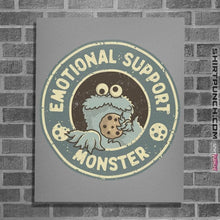 Load image into Gallery viewer, Daily_Deal_Shirts Posters / 4"x6" / Sports Grey Emotional Support Monster