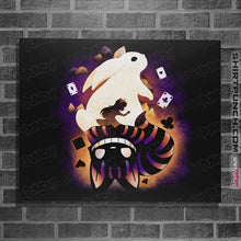 Load image into Gallery viewer, Daily_Deal_Shirts Posters / 4"x6" / Black Cheshire White Rabbit