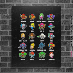 Daily_Deal_Shirts Posters / 4"x6" / Black The Many Suits Of Samus