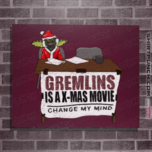 Load image into Gallery viewer, Shirts Posters / 4"x6" / Maroon Gremlins Is A Christmas Movie