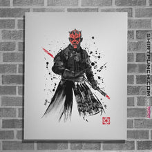 Load image into Gallery viewer, Shirts Posters / 4"x6" / White Darth Lord Sumi-e