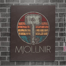 Load image into Gallery viewer, Shirts Posters / 4"x6" / Dark Chocolate Retro Mjollnir