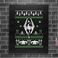 Load image into Gallery viewer, Shirts Posters / 4"x6" / Black Skyrim Sweater