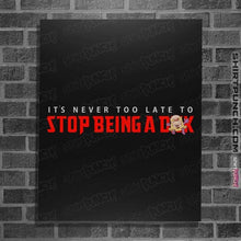 Load image into Gallery viewer, Secret_Shirts Posters / 4"x6" / Black Never Too Late