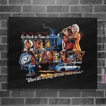 Load image into Gallery viewer, Shirts Posters / 4"x6" / Black Go Back In Time In Hill Valley