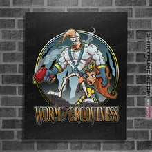 Load image into Gallery viewer, Shirts Posters / 4"x6" / Black Worm of Grooviness