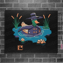 Load image into Gallery viewer, Secret_Shirts Posters / 4"x6" / Black The Dark Duck