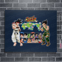 Load image into Gallery viewer, Daily_Deal_Shirts Posters / 4"x6" / Navy Dragon Fighter