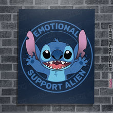 Load image into Gallery viewer, Secret_Shirts Posters / 4"x6" / Navy Emotional Support Alien