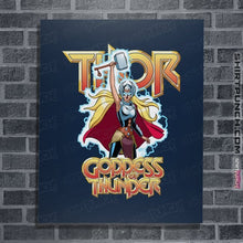 Load image into Gallery viewer, Daily_Deal_Shirts Posters / 4"x6" / Navy Mighty Thor
