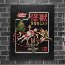 Load image into Gallery viewer, Shirts Posters / 4"x6" / Black Let's Summon Kaiju