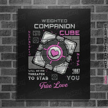 Load image into Gallery viewer, Secret_Shirts Posters / 4"x6" / Black Companion Cube