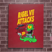 Load image into Gallery viewer, Last_Chance_Shirts Posters / 4"x6" / Red Rigel 7 Attacks
