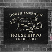 Load image into Gallery viewer, Secret_Shirts Posters / 4"x6" / Black House Hippo