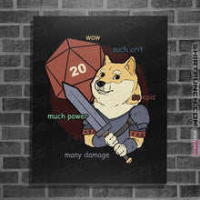 Load image into Gallery viewer, Secret_Shirts Posters / 4"x6" / Black D&D Doge Meme