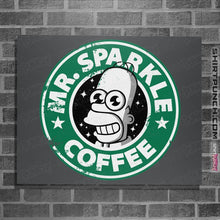 Load image into Gallery viewer, Shirts Posters / 4"x6" / Charcoal Mr. Sparkle Coffee