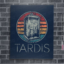Load image into Gallery viewer, Shirts Posters / 4"x6" / Navy Vintage Tardis