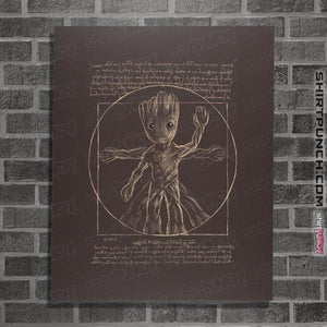 Shirts Posters / 4"x6" / Dark Chocolate Vitruvian Groot