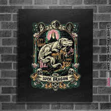 Load image into Gallery viewer, Daily_Deal_Shirts Posters / 4"x6" / Black The Luck Dragon Crest