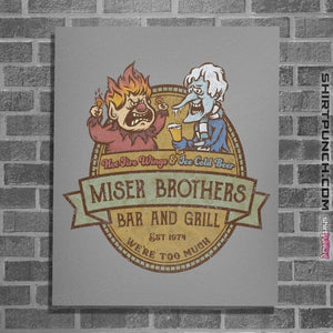 Daily_Deal_Shirts Posters / 4"x6" / Sports Grey Miser Bros Bar