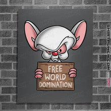 Load image into Gallery viewer, Daily_Deal_Shirts Posters / 4"x6" / Charcoal Free World Domination