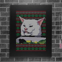 Load image into Gallery viewer, Shirts Posters / 4"x6" / Black Cat Getting Yelled At Sweater