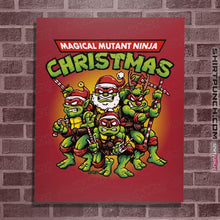 Load image into Gallery viewer, Daily_Deal_Shirts Posters / 4"x6" / Red Christmas Ninjas
