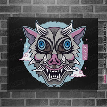 Load image into Gallery viewer, Shirts Posters / 4"x6" / Black Boar Oni Mask
