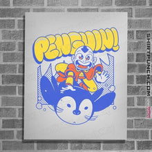 Load image into Gallery viewer, Shirts Posters / 4"x6" / White Penguin Sledding